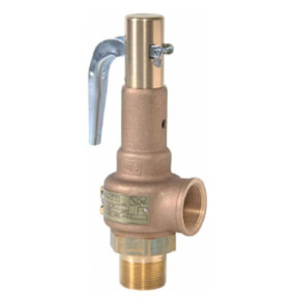 1/2 x 3/4 ASME Safety Valve Soft Seat 165 PSI 383 SCFM