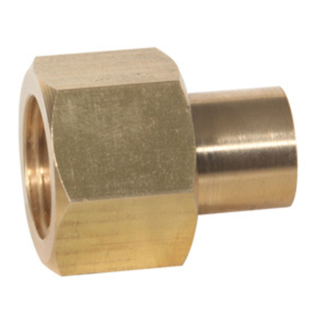 Brass Pipe Reducing Coupler  1/4 FPT x 1/8 FPT 