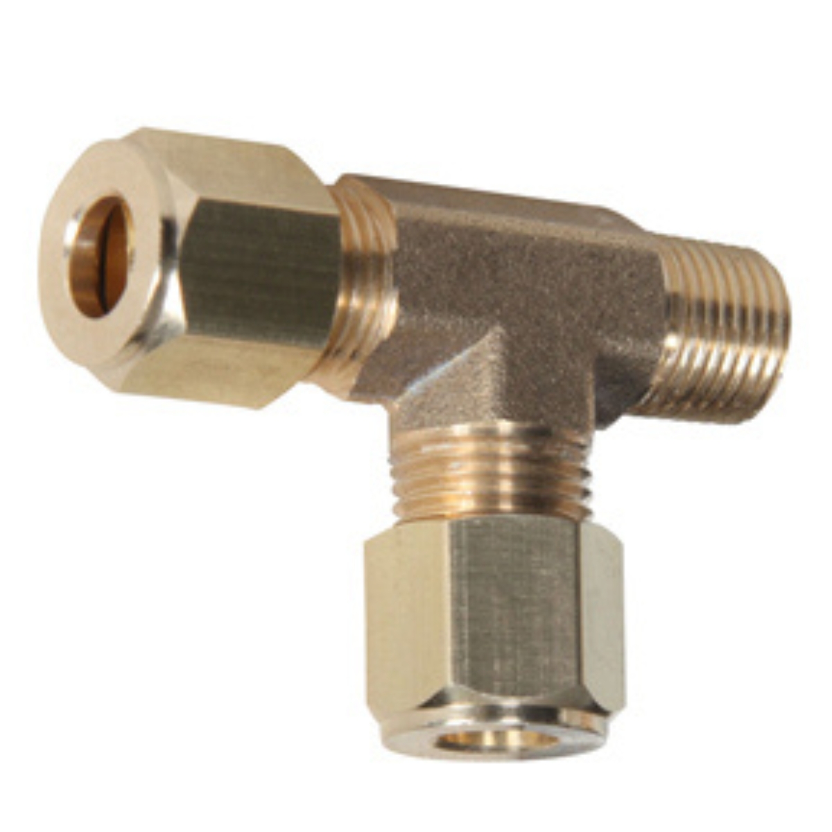 Brass Branch Tee             (2) 1/4 OD Tube x 1/8 MPT 