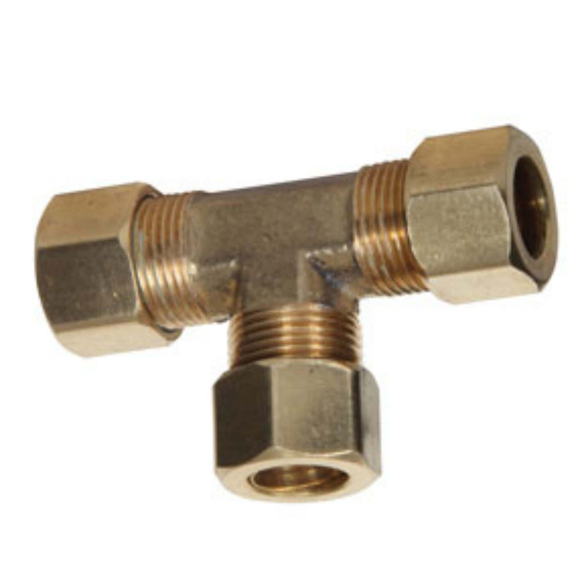 1/4 OD Tube Brass Branch Tee