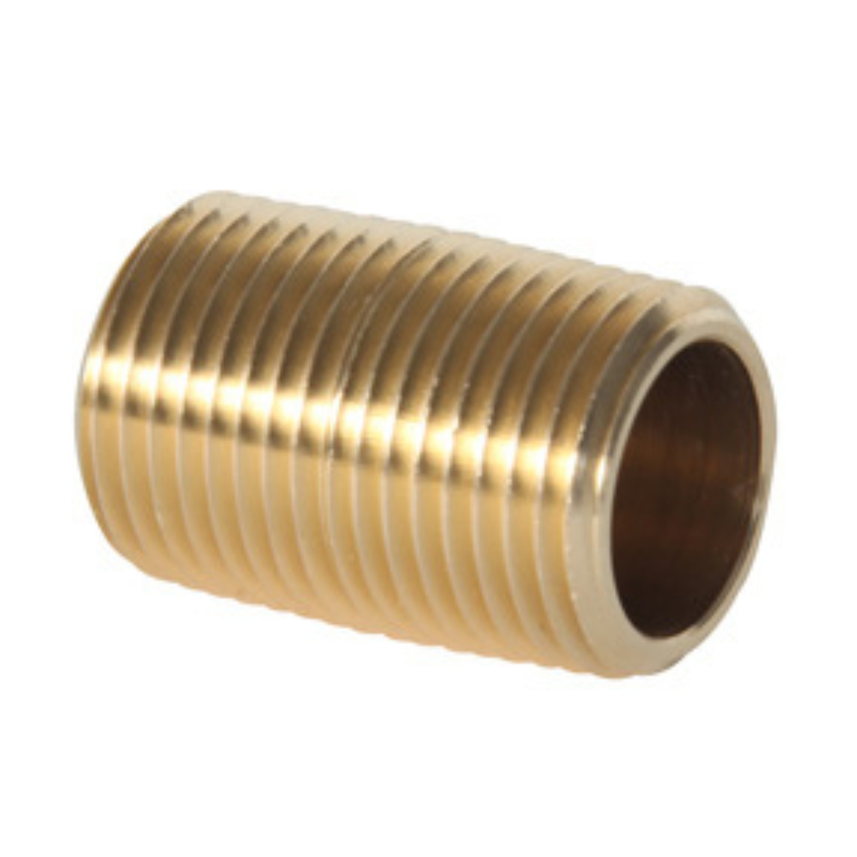 Brass Close Pipe Nipple      1/8 MPT x 3/4 Length 