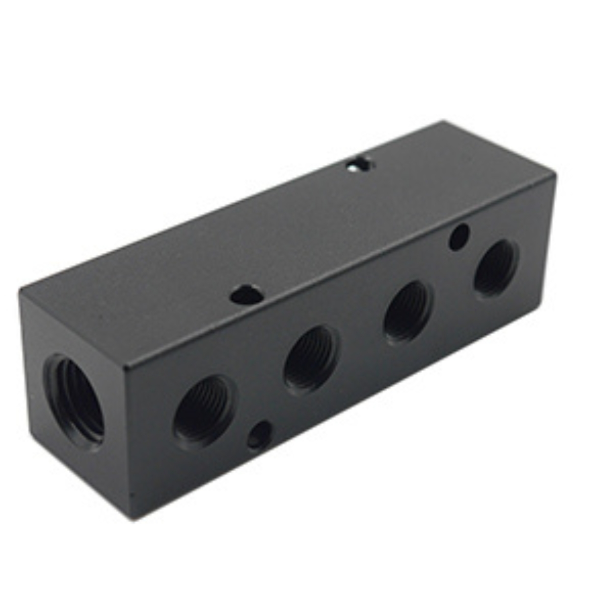 Alum. Manifold 1/4 FPT Inlet   (4) 1/8 FPT Outlets