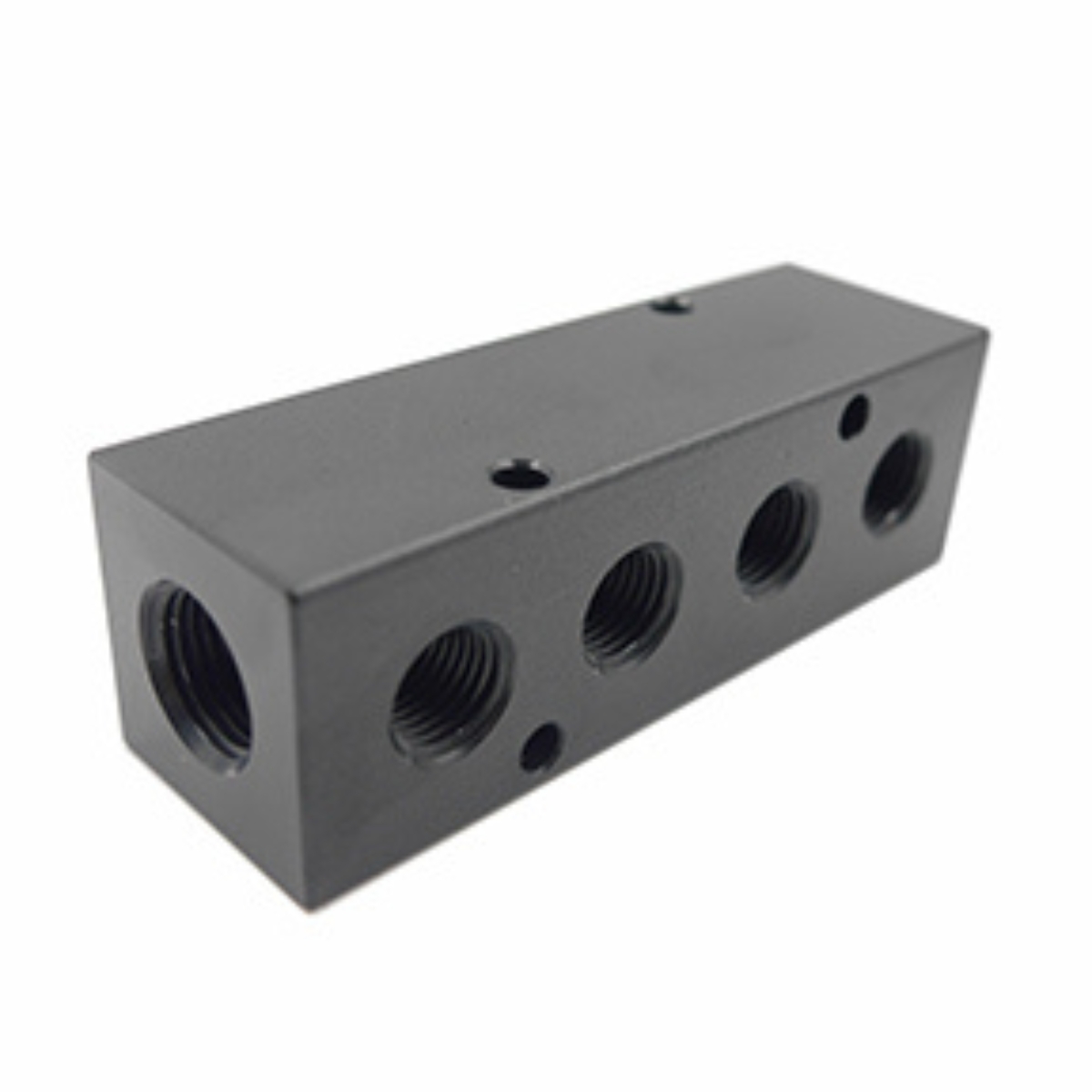 Alum. Manifold 3/8 FPT Inlet   (4) 1/4 FPT Outlets