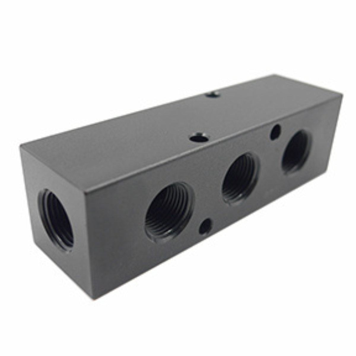 Alum. Manifold 3/8 FPT Inlet   (3) 3/8 FPT Outlets