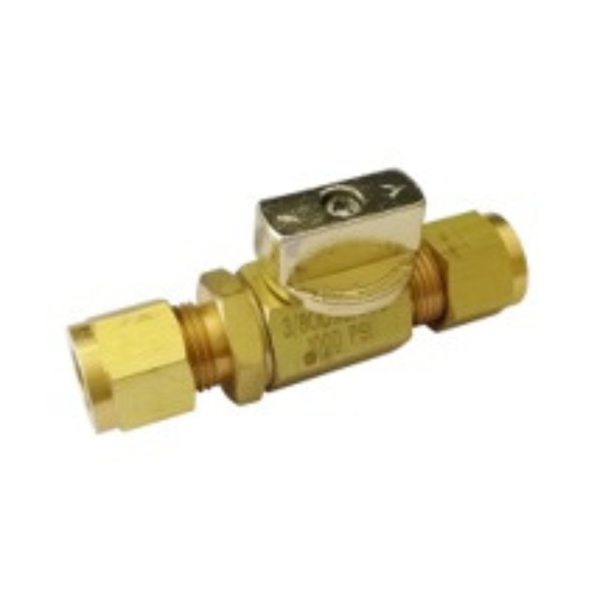 High Pressure Brass Ball Valve  1/4 OD Tube   1000 PSI CWP