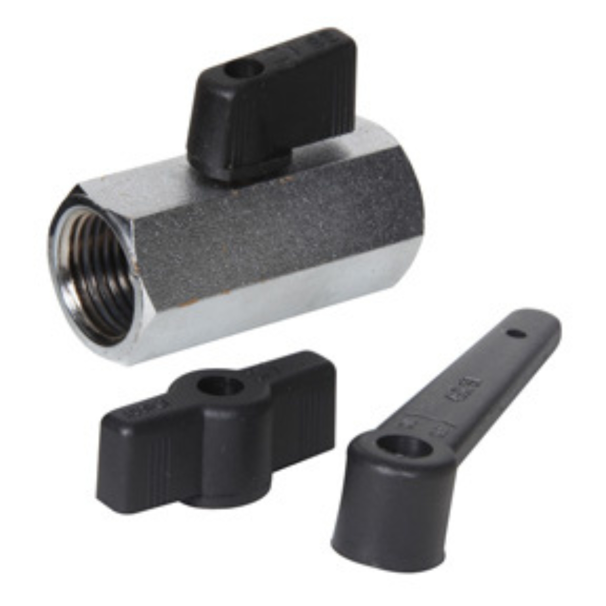 1/8 FPT Mini Brass Ball Valve  w/3 Handle Pkg  450 PSI CWP