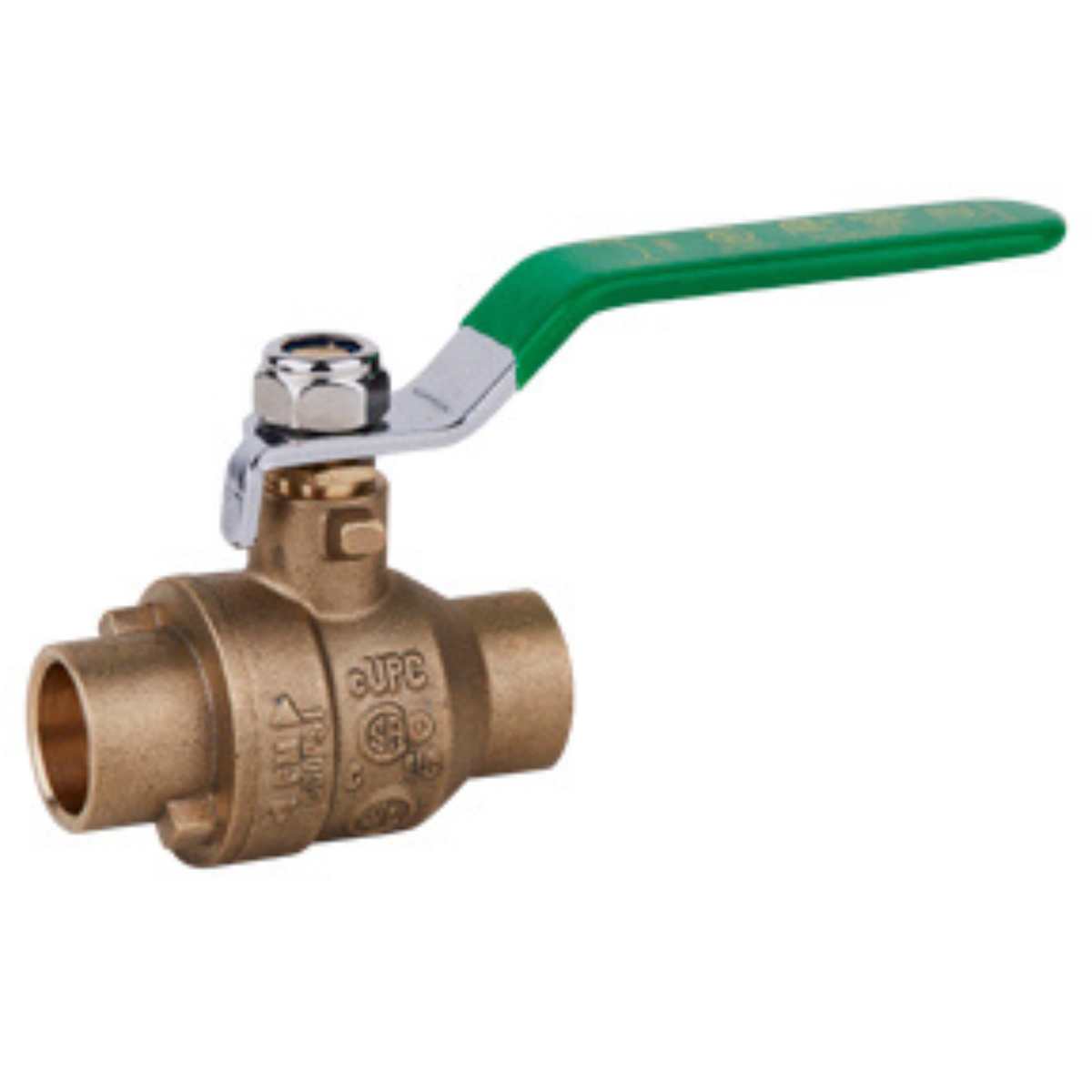 1" C x C Brass Ball Valve  Lead-Free  600 PSI CWP