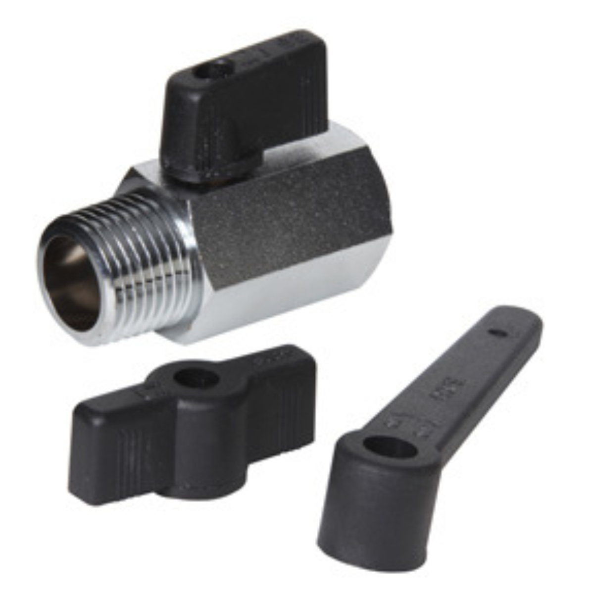 1/8 MPT x FPT Mini Ball Valve  Handle Pkg 450 PSI CWP