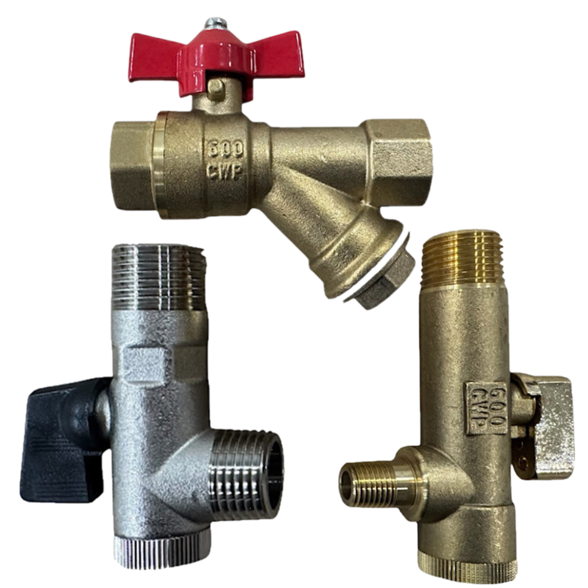 Combination Brass Strainer/Shut-Off Valves