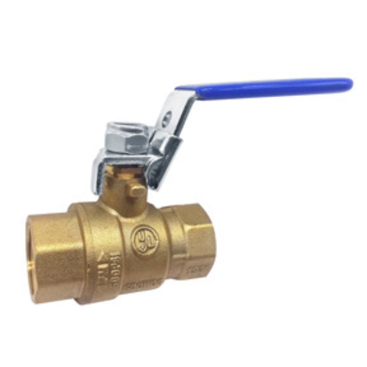 1-1/4 FPT Brass Ball Valve w/Locking Handle  600 PSI CWP