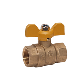 1&quot; FPT Brass Ball Valve  w/T-Handle 600 PSI