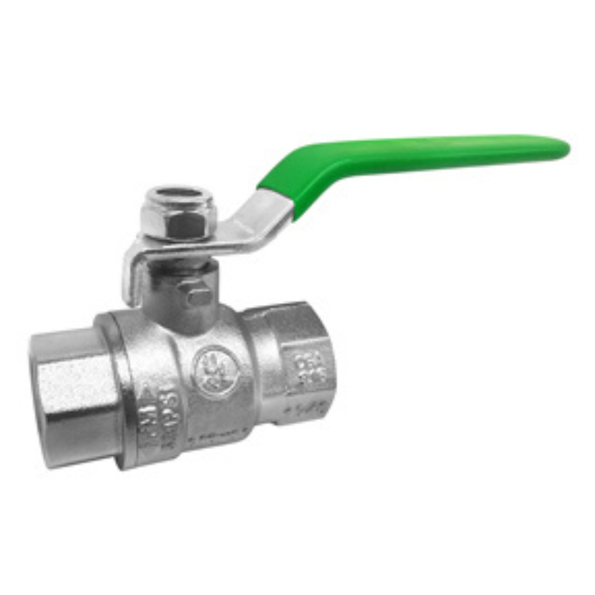 3/4 FPT Brass Ball Valve Lead-Free  Nickel-Plated 