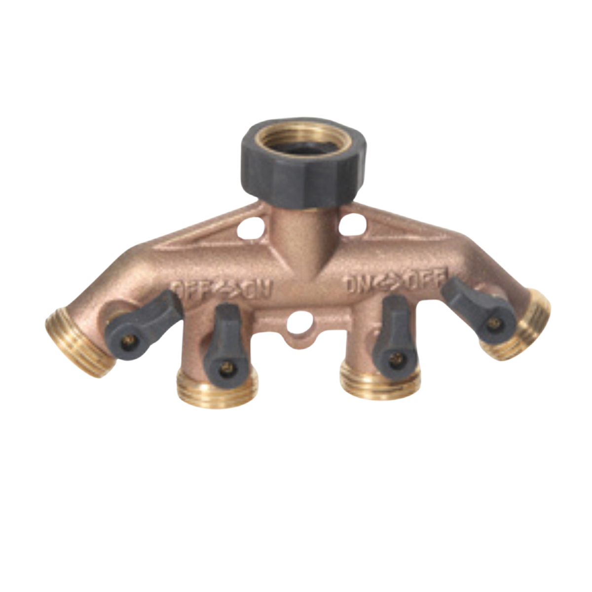 Garden Hose Faucet Manifold 3/4 GHT Heavy Duty Brass