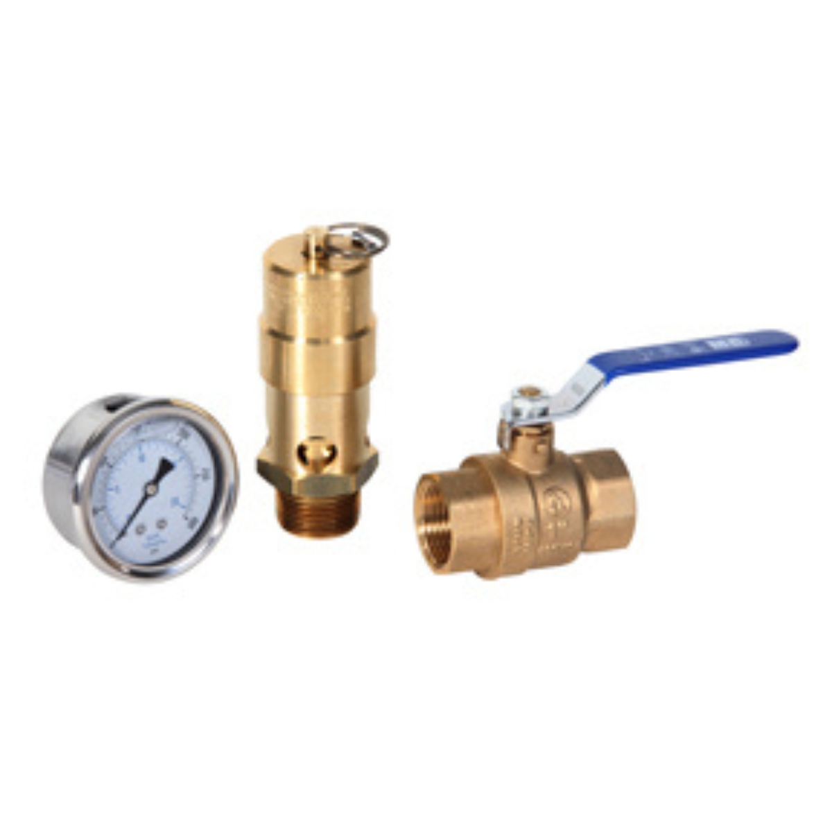 Tank Kit 1/2 Safety Valve 150  PSI 595 SCFM 2.5" LF CBM Gauge 