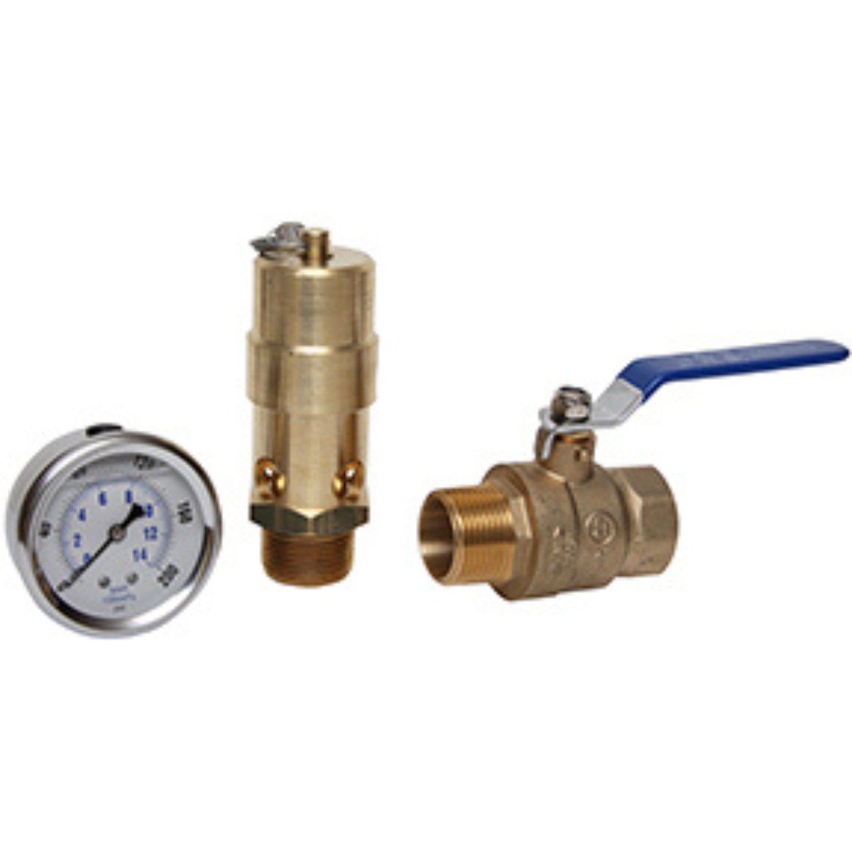 Tank Kit 1/2 Safety Valve 200  PSI 358 SCFM 2.5" LF CBM Gauge 