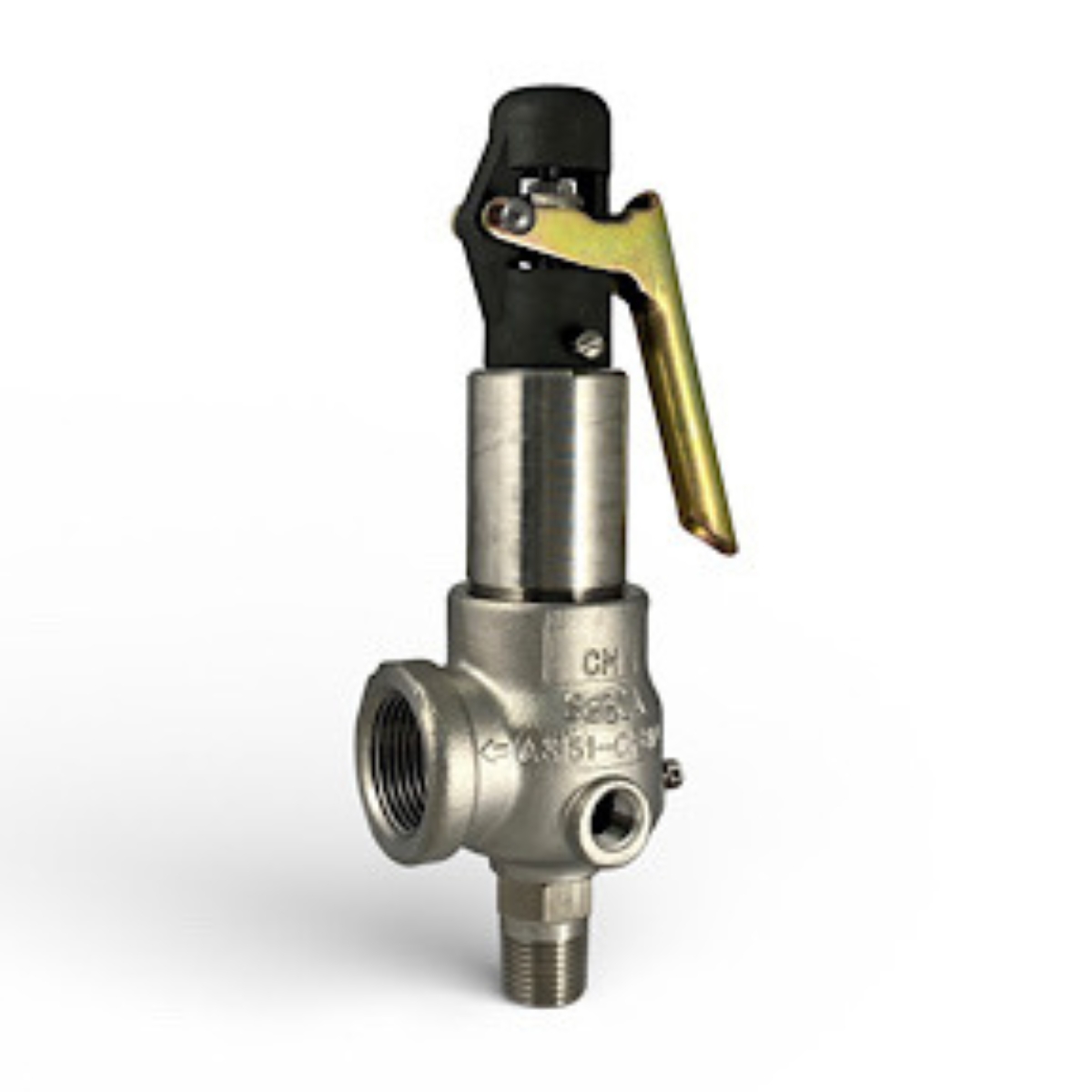 1 x 1-1/2 Safety Valve 400 PSI 
2466 SCFM SS Body/Trim Hard 
Seat w/Lever