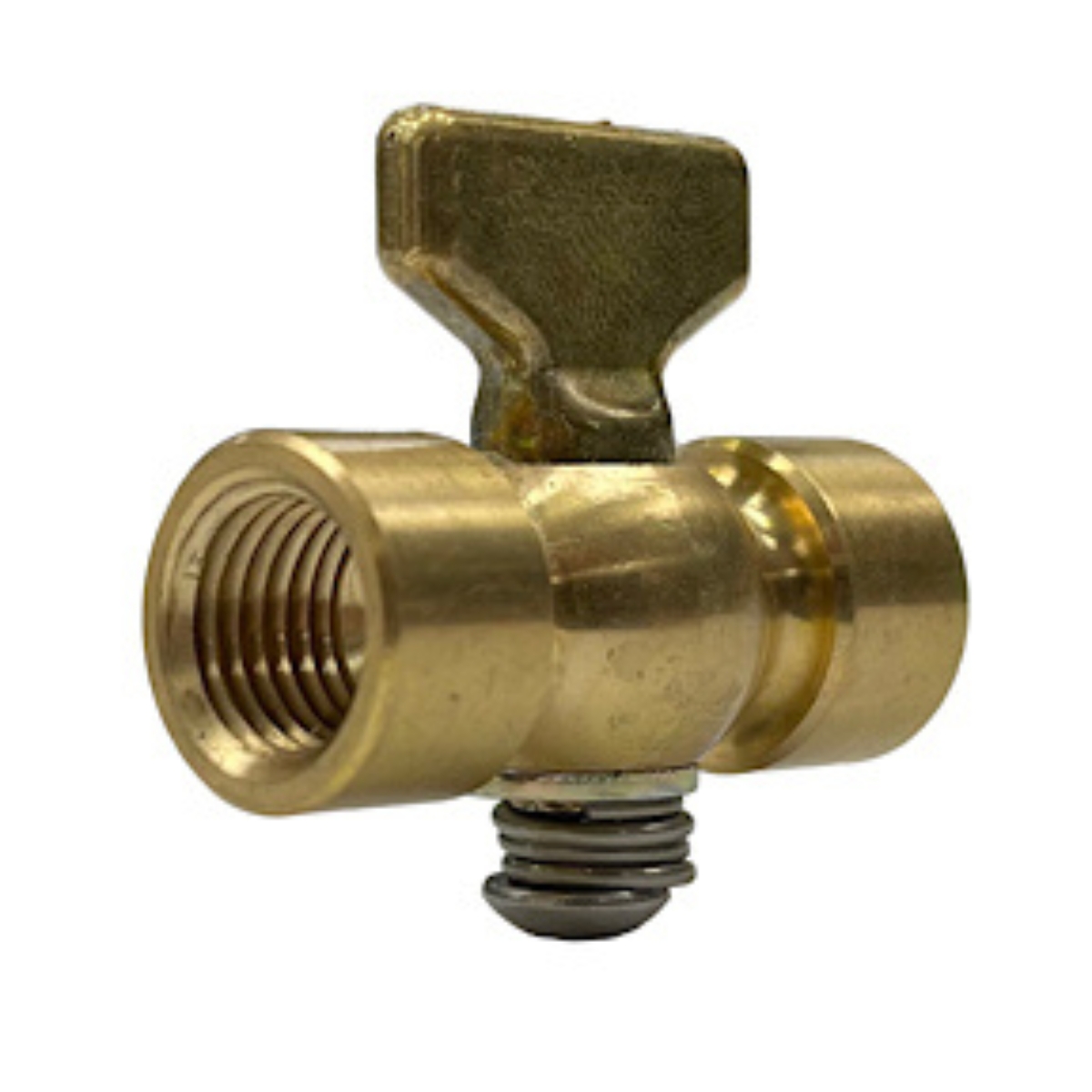 Brass Stopcock Plug Valve   1/8 FPT  Tee Handle