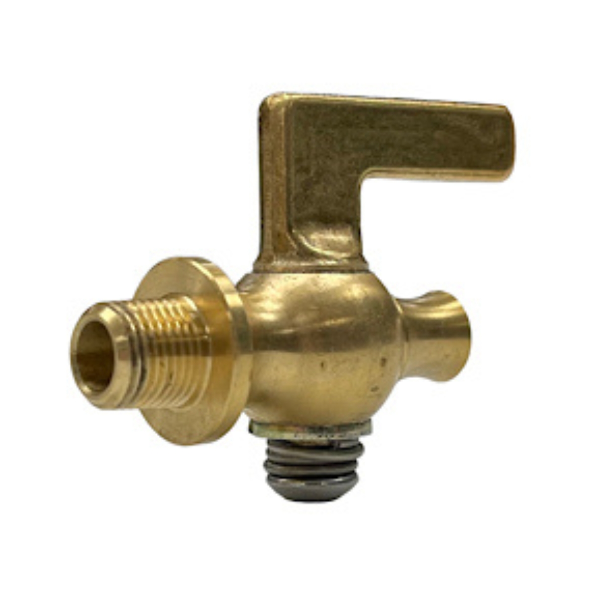 Brass Stopcock Plug Valve   1/8 MPT x Drain  Lever Handle