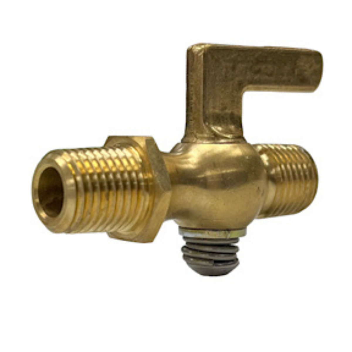 Brass Stopcock Plug Valve    1/4 MPT  Lever Handle