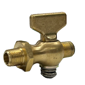 1/8&quot; (M)NPT x (M)NPT Brass Stop Cock Plug Valve with Tee