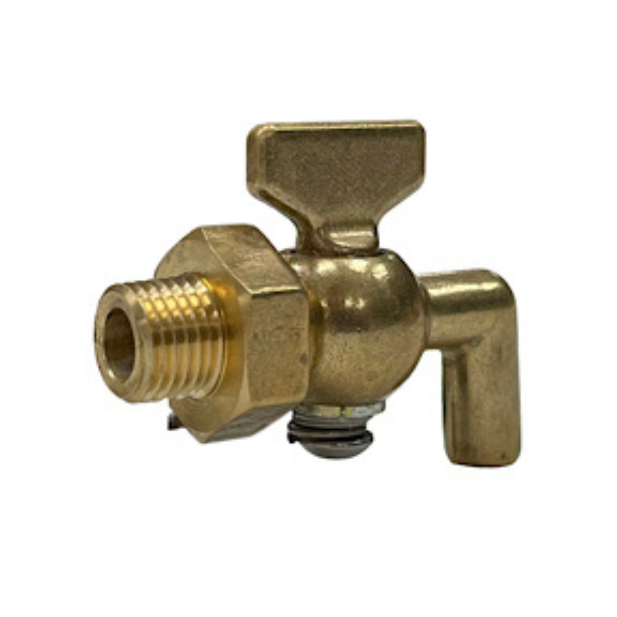 Brass Stopcock Plug Valve   1/8 MPT x Spout   Tee Handle