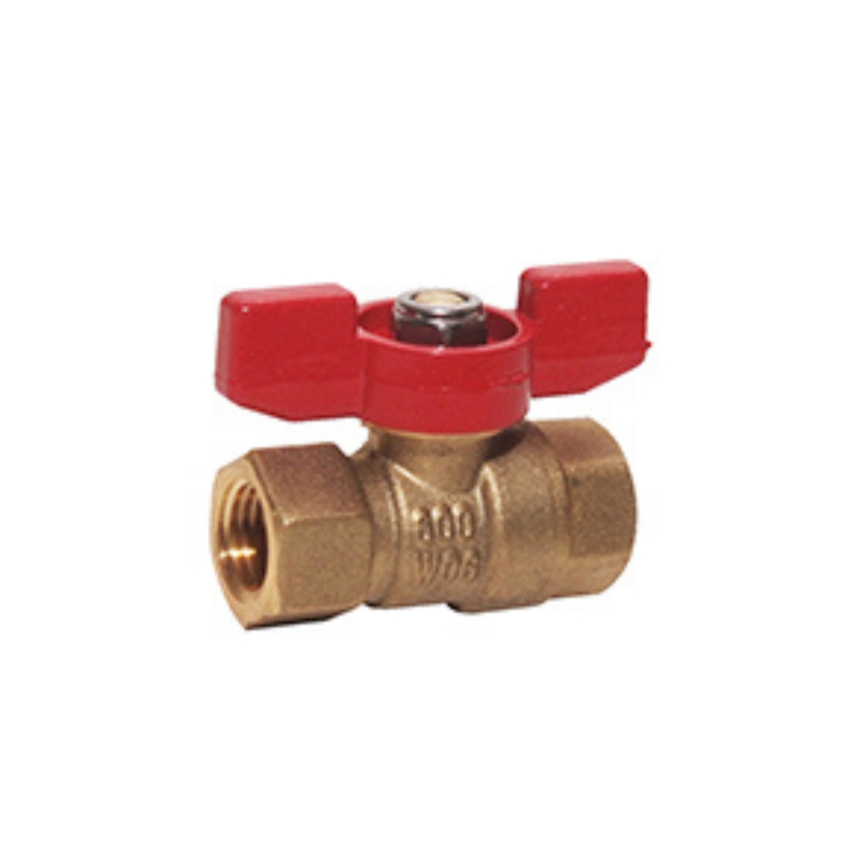 1/8 FPT Mini Brass Ball Valve  T-Handle 600 PSI