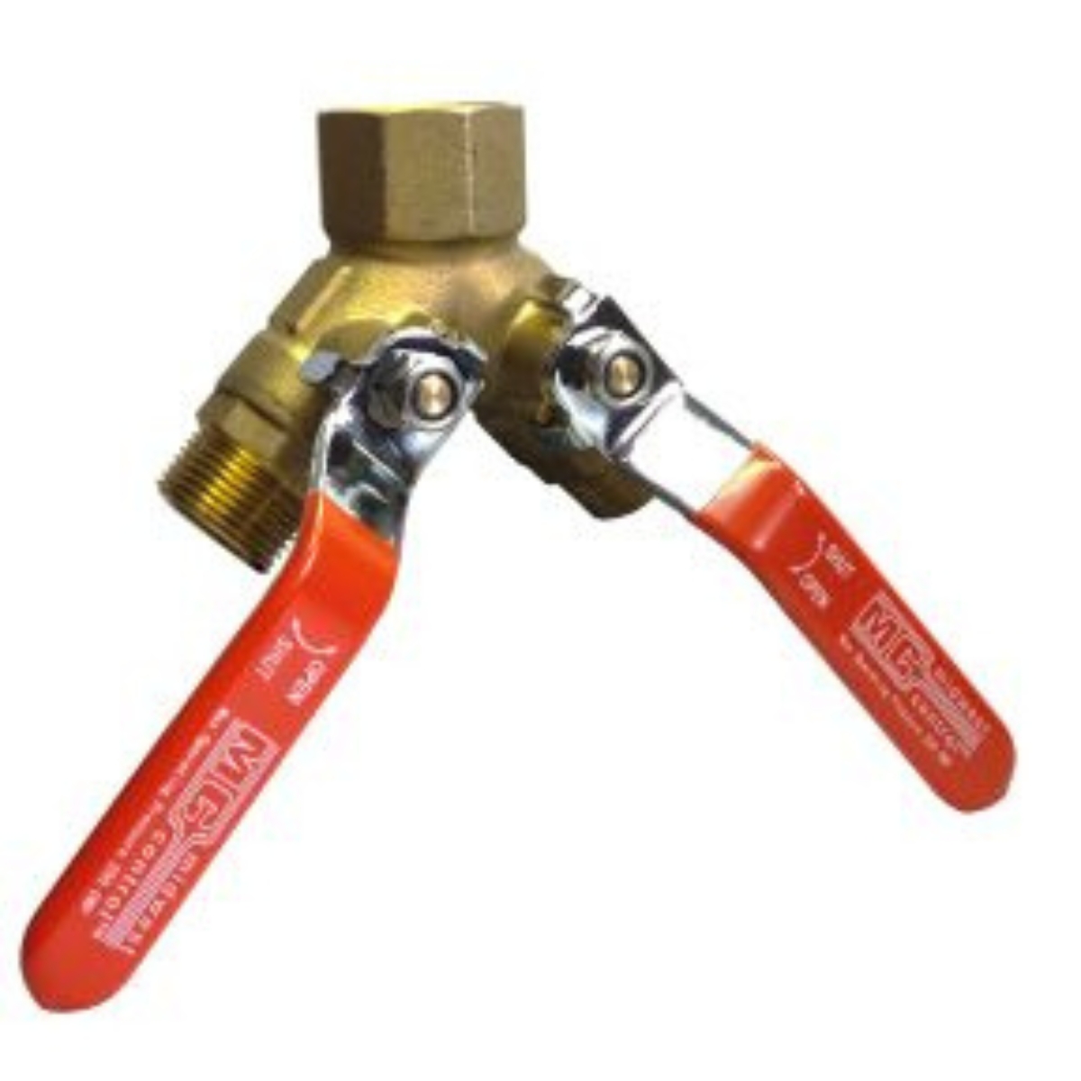 3-Way Brass Ball Valve          1" FPT x 3/4 MPT  Auto Drain   