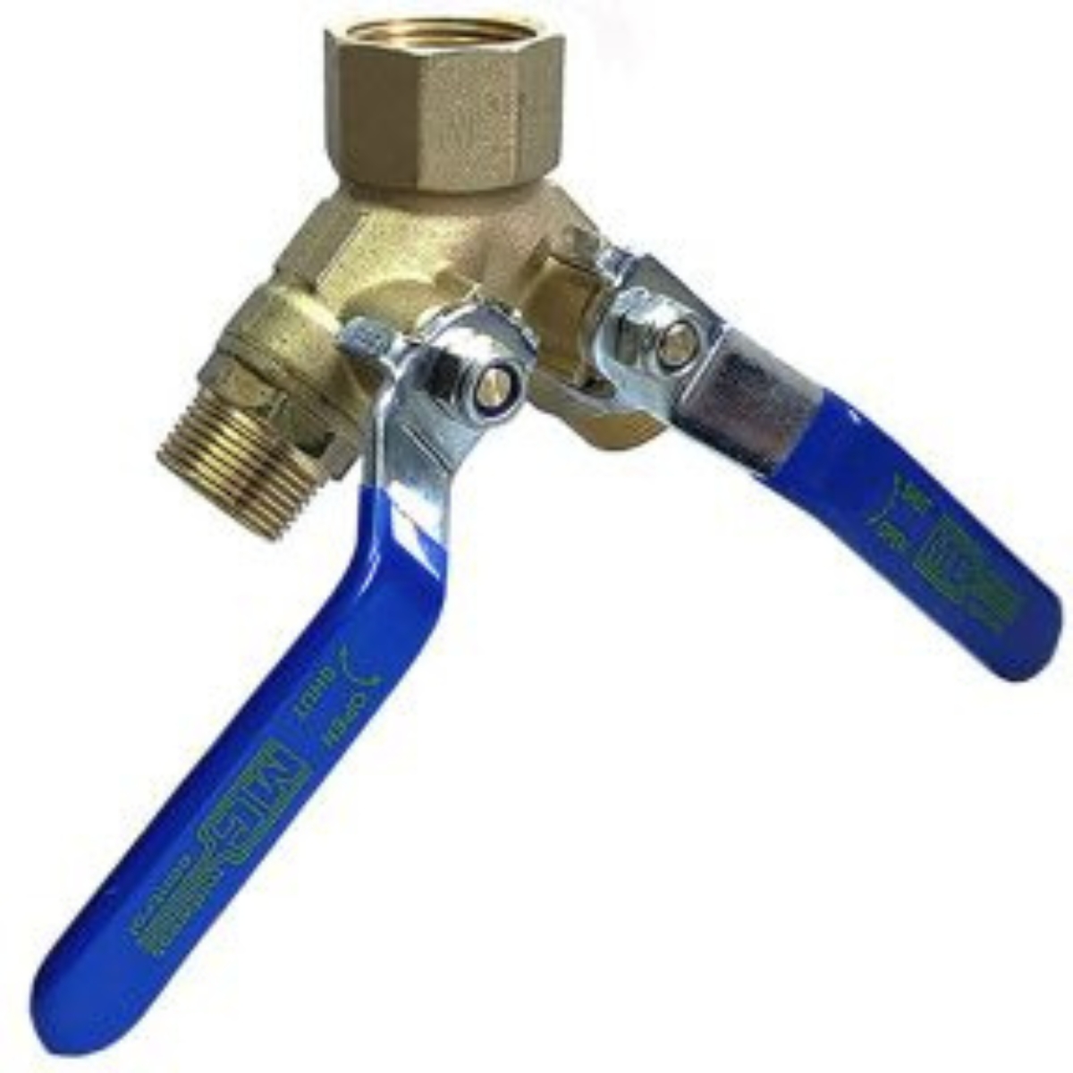 3-Way Brass Ball Valve         1" FPT x 3/4 MPT  600 PSI CWP