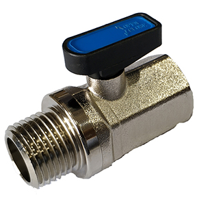 1/2&quot; MPT x FPT Nickel-Plated
Mini Valve 250 PSI