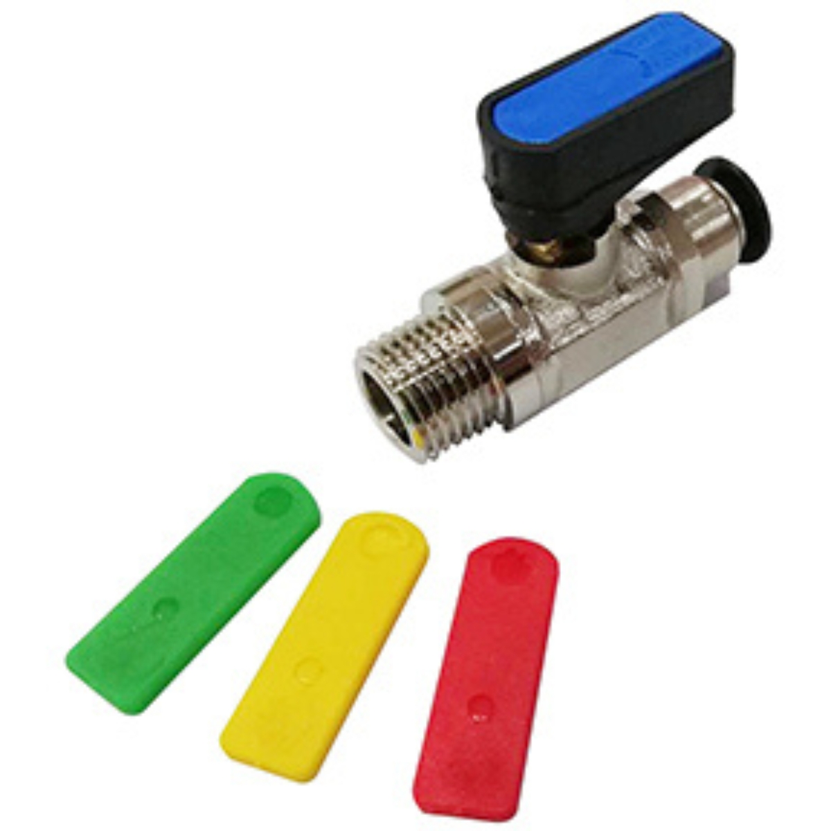 Mini Brass Ball Valve   w/Handle Inserts 1/8 MPT xTube 