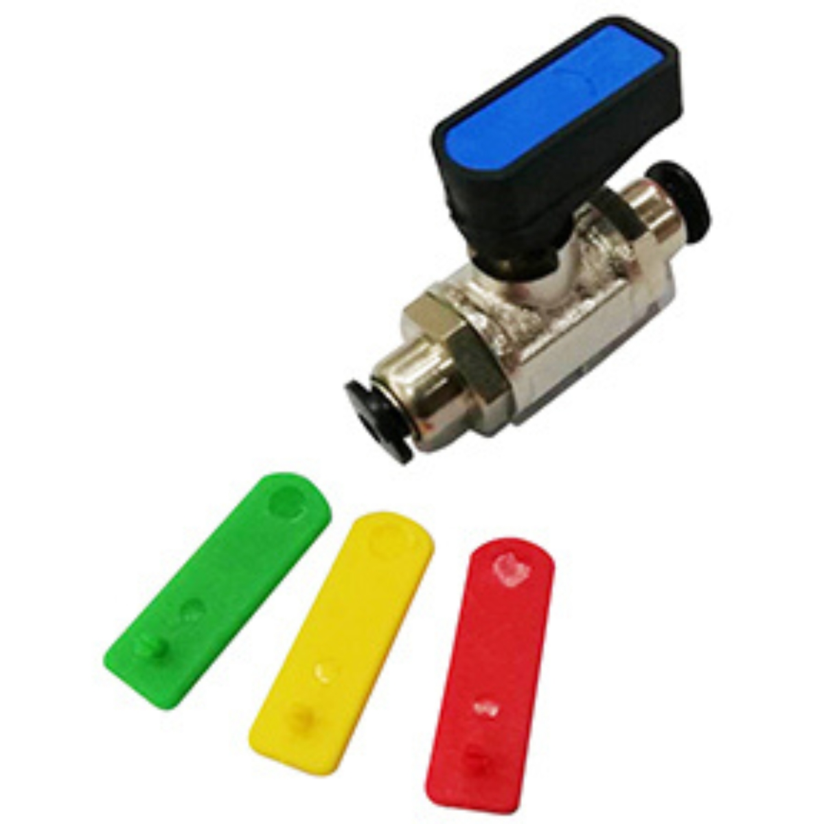 Mini Brass Ball Valve   w/Handle Inserts  1/8 OD Tube 