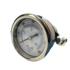 1-1/2 Dry Pressure Gauge 0-200  PSI U-Clamp SS Case 1/8 NPT