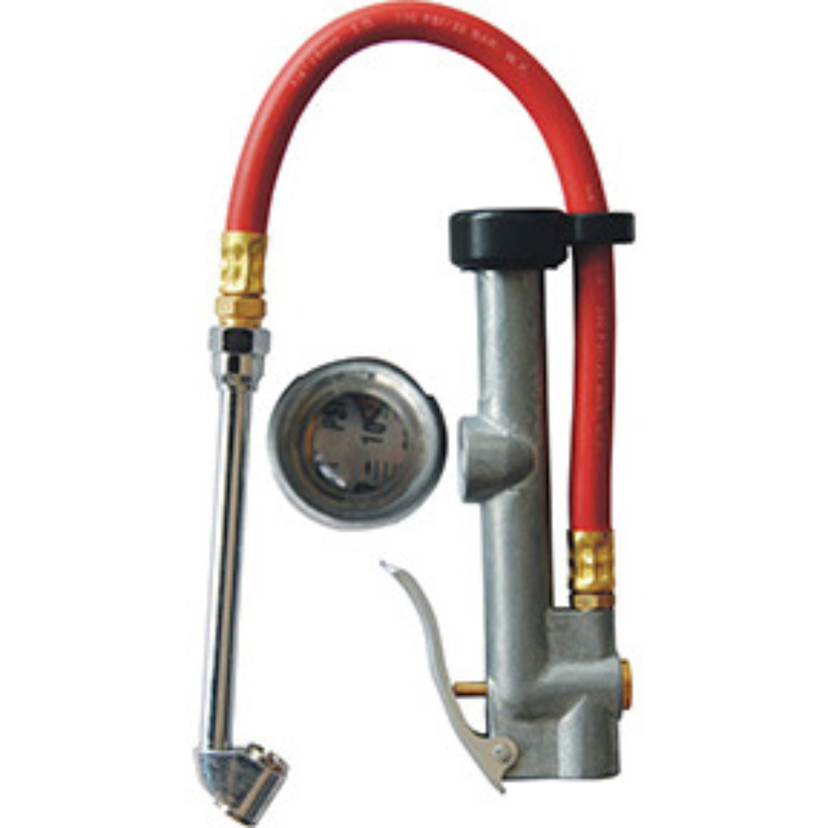 Inflator with Dual Foot Air Chuck and Built-In Sight