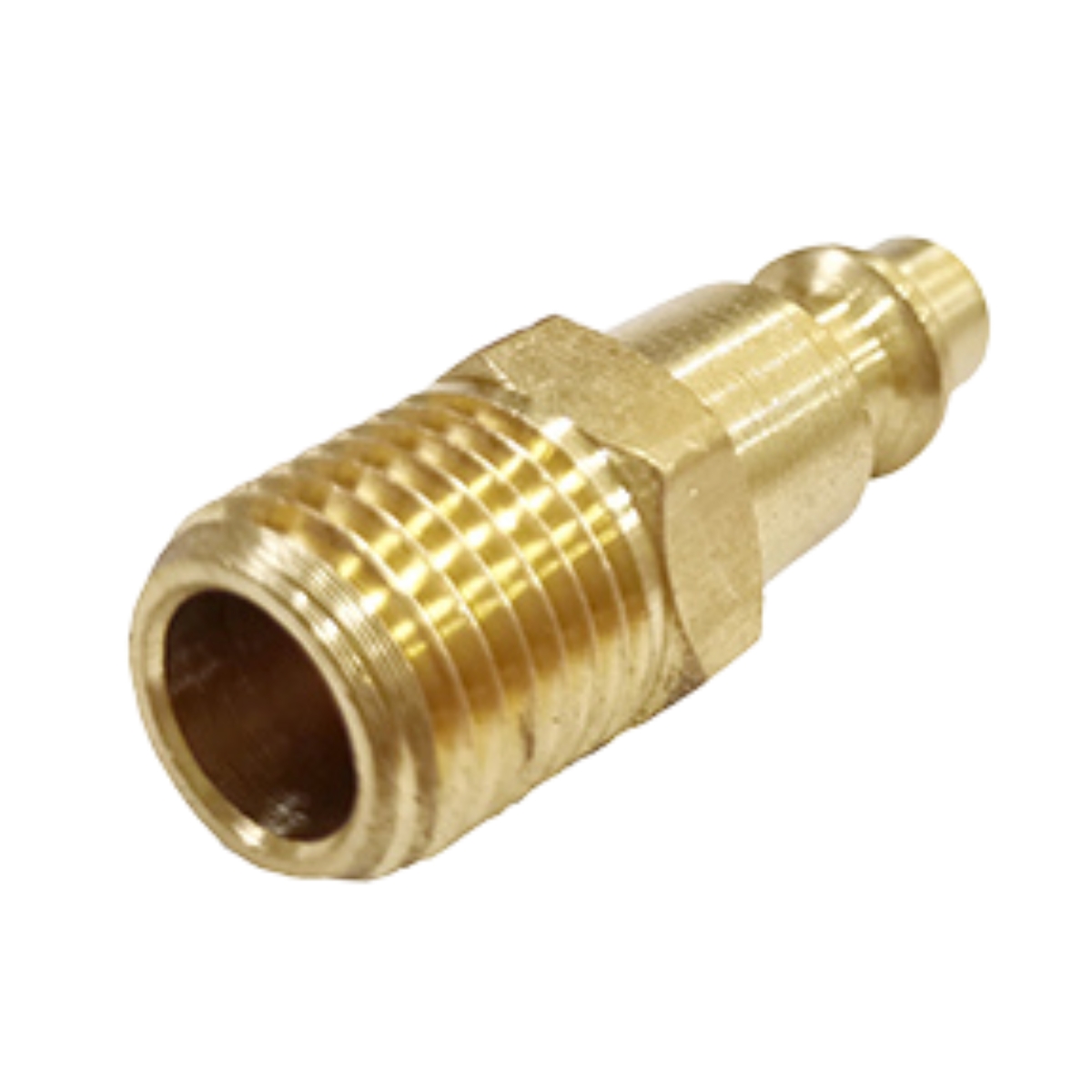 Industrial Interchange Plug 1/4 MPT Brass Body 300 PSI