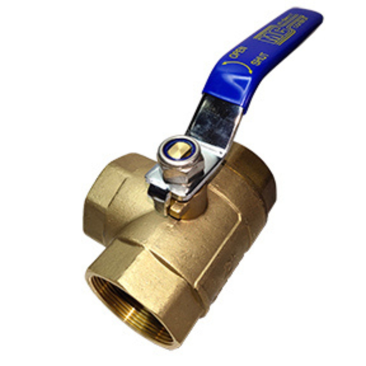 1" FPT 3-Way Brass Ball Valve  600 PSI CWP