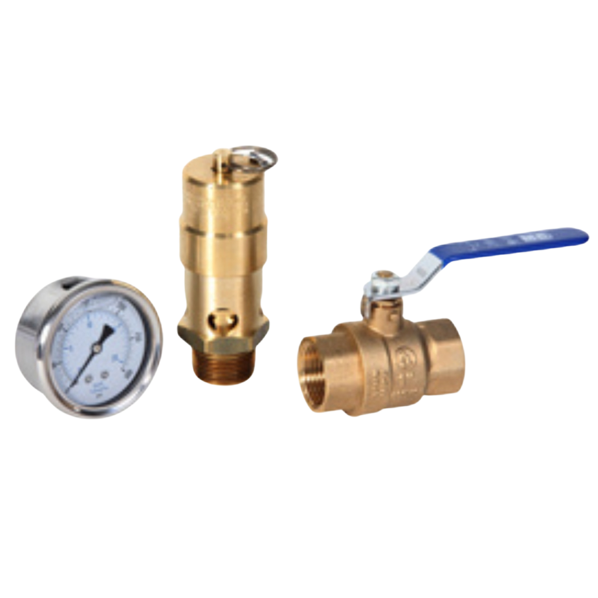 1/2-1-1/4 Safety Valve, Gauge and Ball Valve