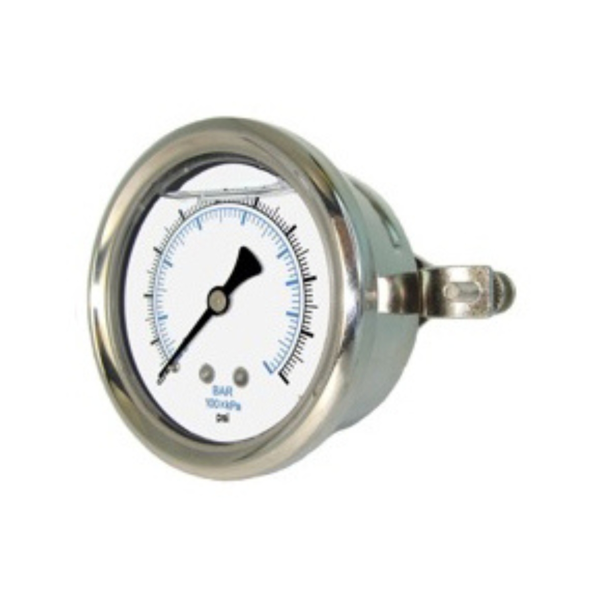 Liquid-Filled Vacuum Gauge    2-1/2 0-30 Hg Back Mount     
